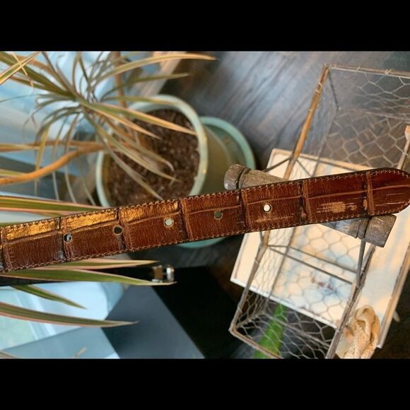 Brighton reversible Brown black crocodile print belt size 32 - Picture 5 of 5